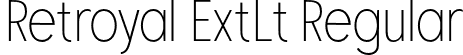 Retroyal ExtLt Regular font | Retroyal-ExtraLight.otf