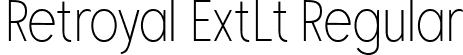 Retroyal ExtLt Regular font | Retroyal-ExtraLight.ttf