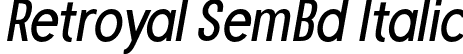 Retroyal SemBd Italic font | Retroyal-SemiBoldItalic.otf