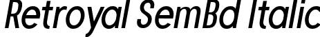 Retroyal SemBd Italic font | Retroyal-SemiBoldItalic.ttf