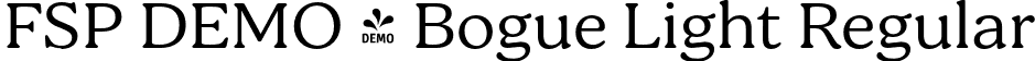 FSP DEMO - Bogue Light Regular font | Fontspring-DEMO-bogue-light.otf