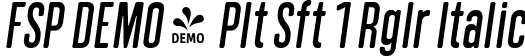 FSP DEMO - Plt Sft 1 Rglr Italic font | Fontspring-DEMO-polatesofta1-italic.ttf