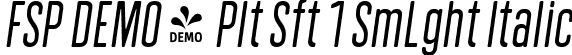 FSP DEMO - Plt Sft 1 SmLght Italic font | Fontspring-DEMO-polatesofta1-semilightitalic.ttf