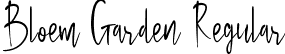 Bloem Garden Regular font | bloem-garden.ttf