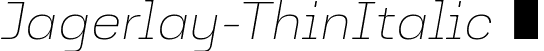 Jagerlay-ThinItalic  font | Jagerlay-ThinItalic.ttf