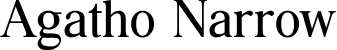 Agatho Narrow font | AgathoNarrow-Yz3py.otf