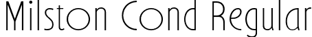 Milston Cond Regular font | Milston.otf