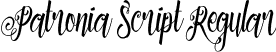 Patronia Script Regular font | patronia-script.ttf