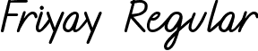 Friyay Regular font | friyay-regular.ttf