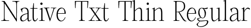 Native Txt Thin Regular font | NativeTxt-Thin.otf