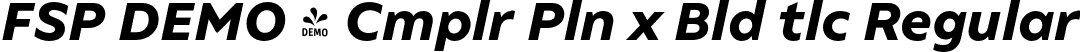 FSP DEMO - Cmplr Pln x Bld tlc Regular font | Fontspring-DEMO-compilerplain-extrabolditalic.otf