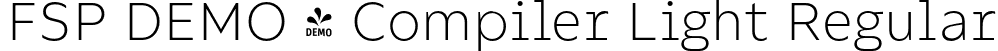 FSP DEMO - Compiler Light Regular font | Fontspring-DEMO-compiler-light.otf