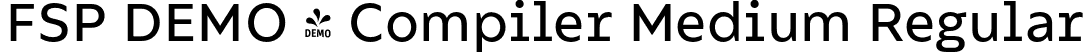 FSP DEMO - Compiler Medium Regular font | Fontspring-DEMO-compiler-medium.otf