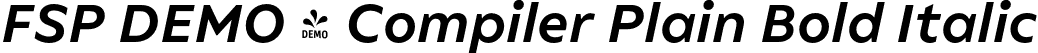 FSP DEMO - Compiler Plain Bold Italic font | Fontspring-DEMO-compilerplain-bolditalic.otf