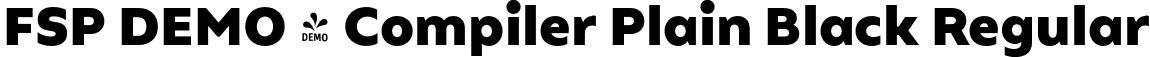 FSP DEMO - Compiler Plain Black Regular font | Fontspring-DEMO-compilerplain-black.otf