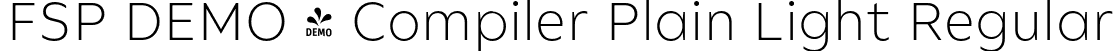 FSP DEMO - Compiler Plain Light Regular font | Fontspring-DEMO-compilerplain-light.otf