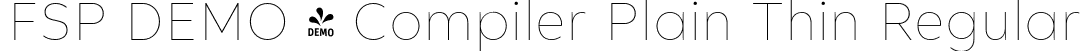 FSP DEMO - Compiler Plain Thin Regular font | Fontspring-DEMO-compilerplain-thin.otf