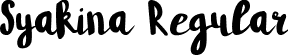 Syakina Regular font | syakina.ttf