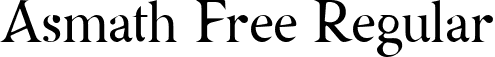 Asmath Free Regular font | asmath-free.ttf