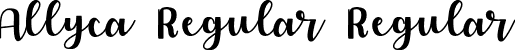 Allyca Regular Regular font | allyca-regular-personal-use.otf