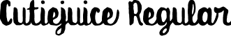 Cutiejuice Regular font | cutiejuice.otf