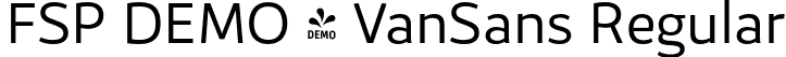 FSP DEMO - VanSans Regular font | Fontspring-DEMO-vansans-regular.otf