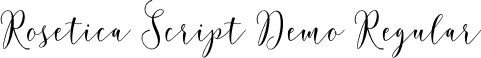 Rosetica Script Demo Regular font | rosetica-script-demo.ttf