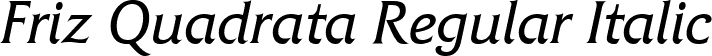 Friz Quadrata Regular Italic font | Friz Quadrata Italic.ttf