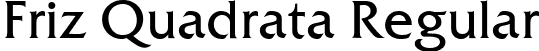 Friz Quadrata Regular font | Friz Quadrata Regular.ttf