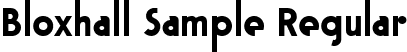 Bloxhall Sample Regular font | bloxhallsample.ttf