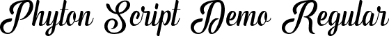 Phyton Script Demo Regular font | phyton-script-demo.ttf