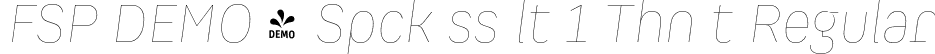 FSP DEMO - Spck ss lt 1 Thn t Regular font | Fontspring-DEMO-spockessalt1-thinit.otf