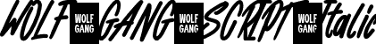 WOLF GANG SCRIPT Italic font | WOLF-GANG-SCRIPT.ttf