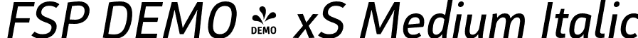 FSP DEMO - xS Medium Italic font | Fontspring-DEMO-saldaxs-mediumit.otf