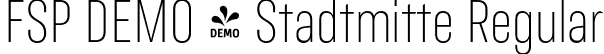 FSP DEMO - Stadtmitte Regular font | Fontspring-DEMO-stadtmitte-regular.otf