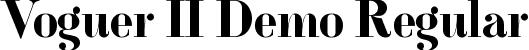 Voguer II Demo Regular font | vogueriidemoregular.ttf