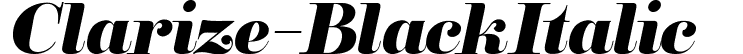 Clarize-BlackItalic  font | Clarize-BlackItalic.ttf