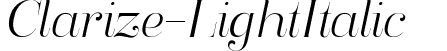 Clarize-LightItalic  font | Clarize-LightItalic.ttf