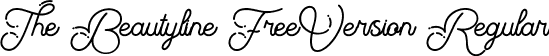 The Beautyline FreeVersion Regular font | thebeautyline-freeversion.ttf