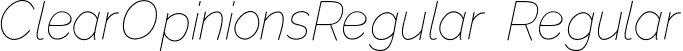 ClearOpinionsRegular Regular font | clearopinionsregular.ttf