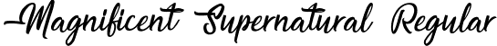 Magnificent Supernatural Regular font | magnificent-supernatural.ttf