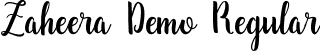 Zaheera Demo Regular font | zaheera-demo.ttf