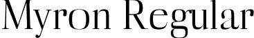 Myron Regular font | myron-regular.otf