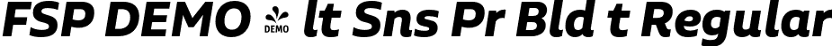 FSP DEMO - lt Sns Pr Bld t Regular font | Fontspring-DEMO-aaltosanspro-boldit.otf