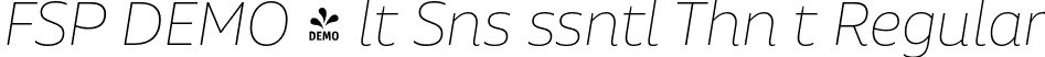 FSP DEMO - lt Sns ssntl Thn t Regular font | Fontspring-DEMO-aaltosansessential-thinit.otf