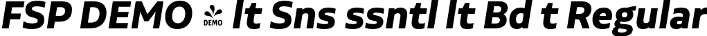 FSP DEMO - lt Sns ssntl lt Bd t Regular font | Fontspring-DEMO-aaltosansessentialalt-boldit.otf