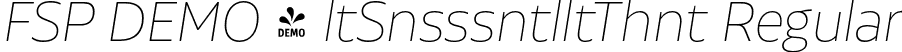 FSP DEMO - ltSnsssntlltThnt Regular font | Fontspring-DEMO-aaltosansessentialalt-thinit.otf