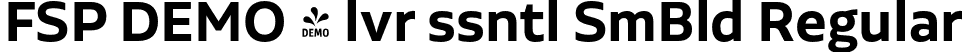 FSP DEMO - lvr ssntl SmBld Regular font | Fontspring-DEMO-alvaressential-semibold.otf