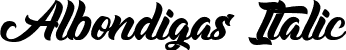 Albondigas Italic font | albondigas.ttf