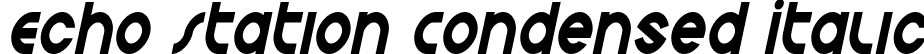 Echo Station Condensed Italic font | echostationcondital.ttf